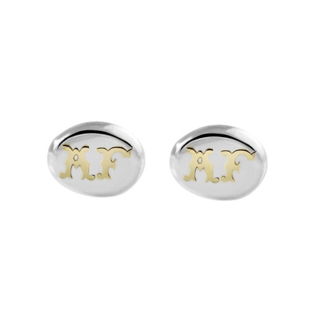 Gold and silver cufflinks