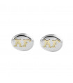 Oval Cufflinks, initial Au