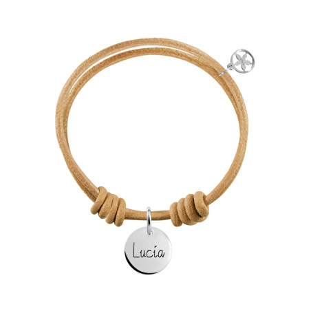 Leather knot bracelets with silver