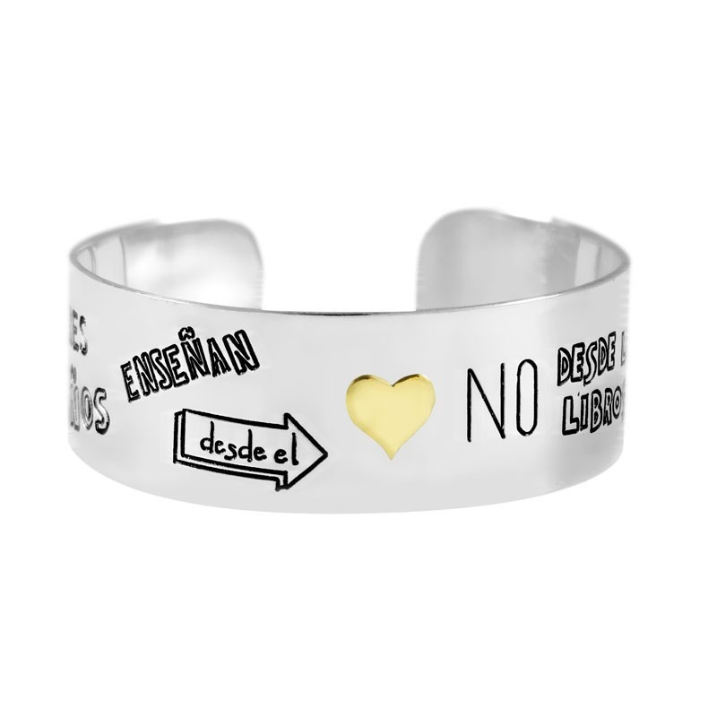 pulsera de plata para profesoras