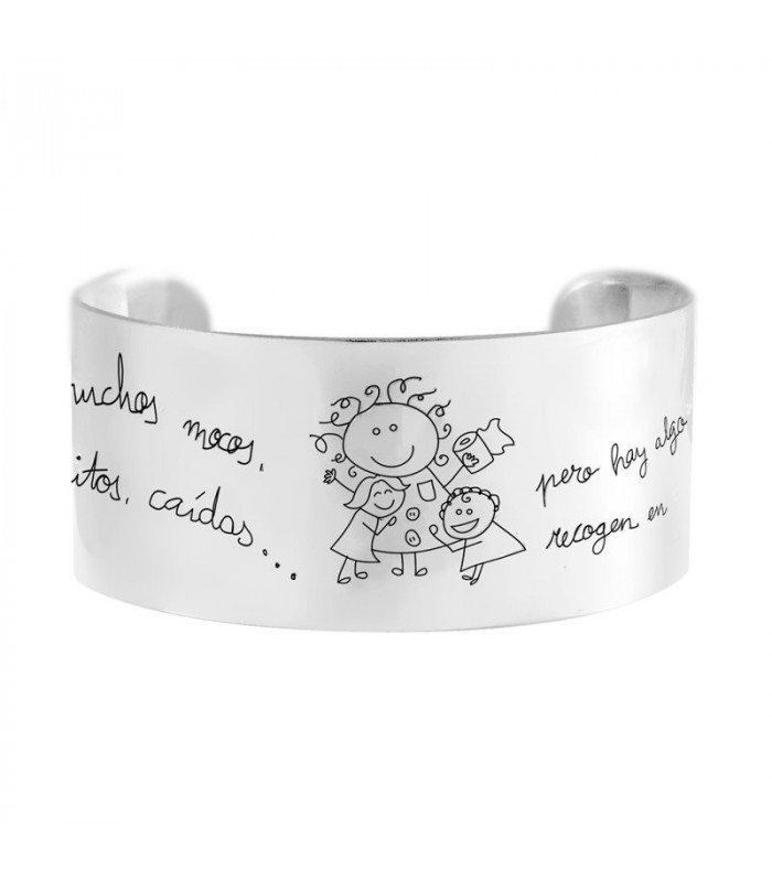 pulsera ancha de plata