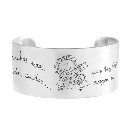 pulsera ancha de plata