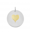 Silver pendant with gold figure 30mm