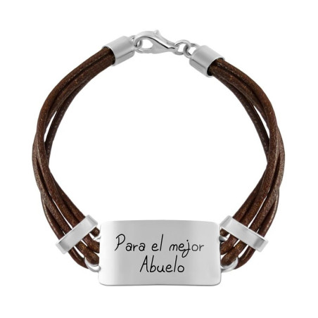 Customizable leather bracelet