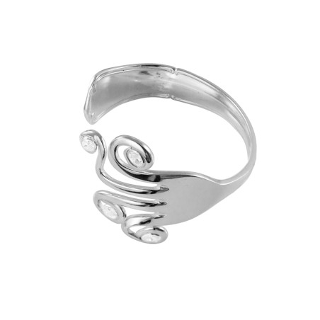 Silver cutlery fork bracelet
