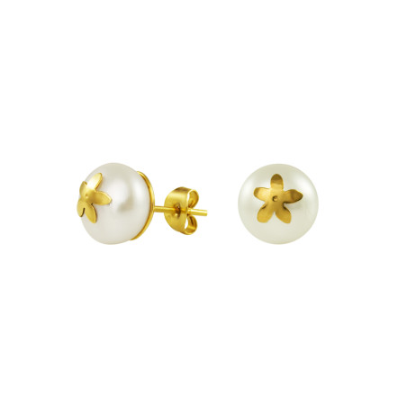 Pendientes perla y jazmín – Pendientes de oro