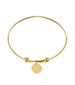 Gold knots bracelet with medal