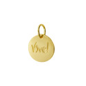 Gold custom pendant 9mm