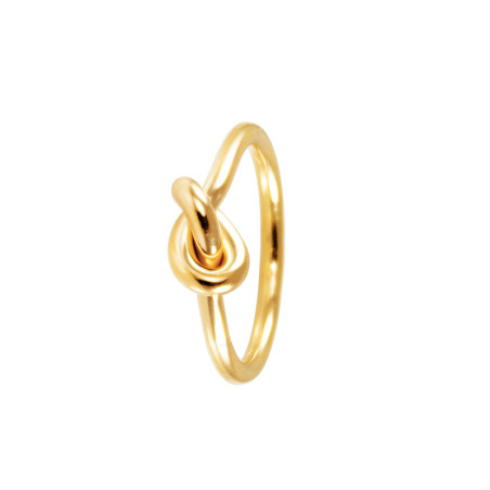 anillo nudo dorado