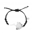 Pulsera Biznaga Plata Macramé