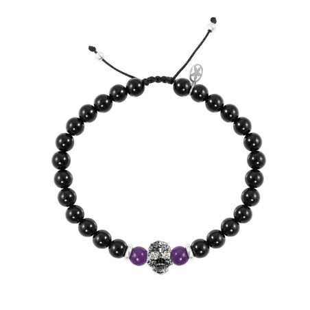 Beaded bracelet with skulls