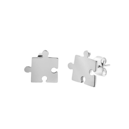 Pendiente puzzle plata