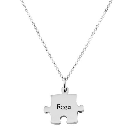 Silver puzzle necklace