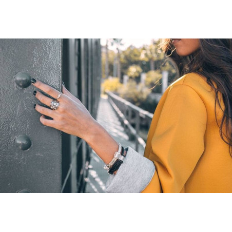 Anillo para mujer con jazmines en plata