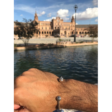 pulsera de plata rigida