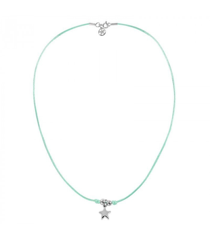Cordón con bolas y estrella de plata
