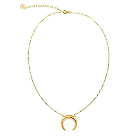 Gold inverted moon pendant