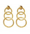 Essential three hammered earrings