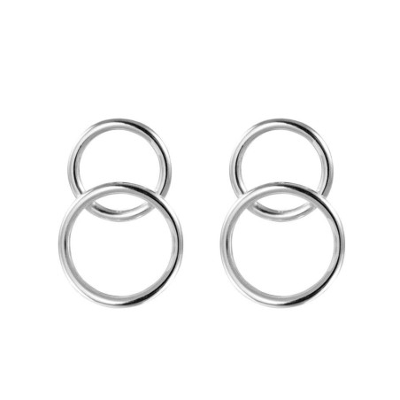 Silver hoop earring