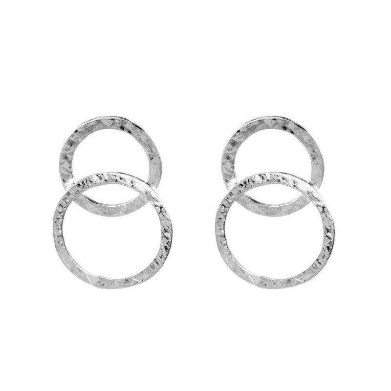 Long silver earrings