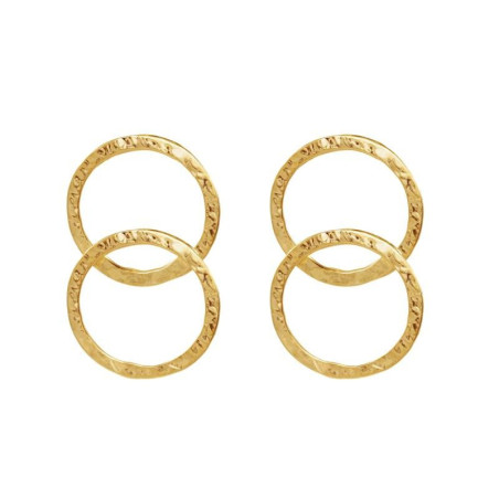 Pendientes aros en chapado oro
