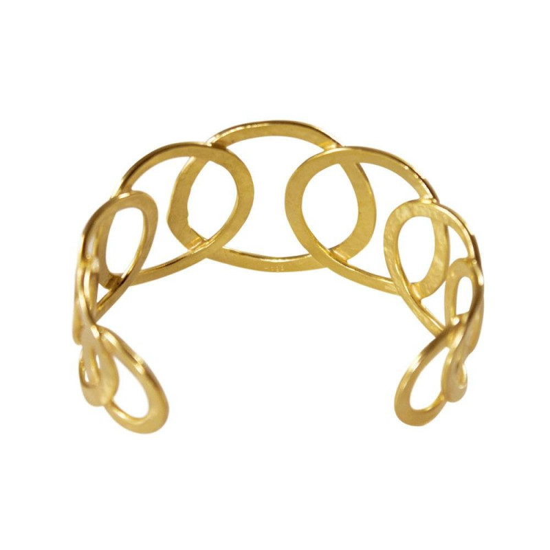 Gold-plated hoop bracelets