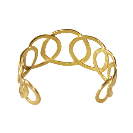 Gold-plated hoop bracelets