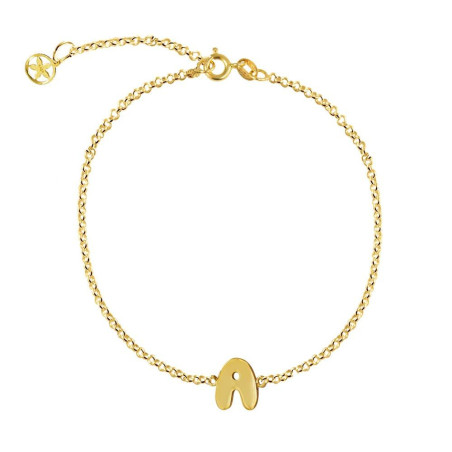 Gold initial bracelet