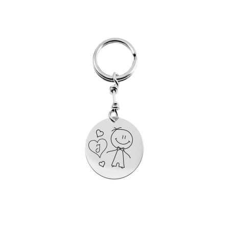 Groom keychain in sterling silver