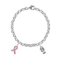 Pulsera eslabones Lazo contra el cáncer Asamma
