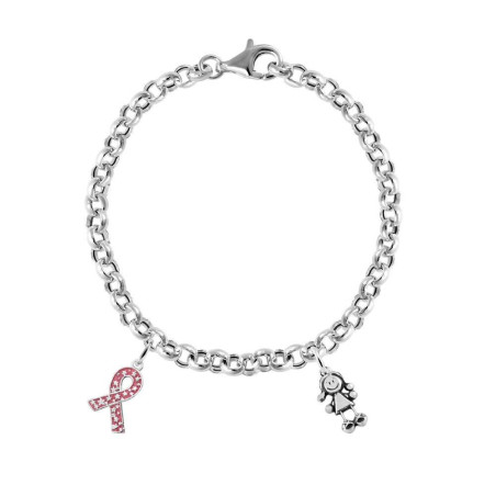 Pulsera eslabones Lazo contra el cáncer Asamma – ASAMMA