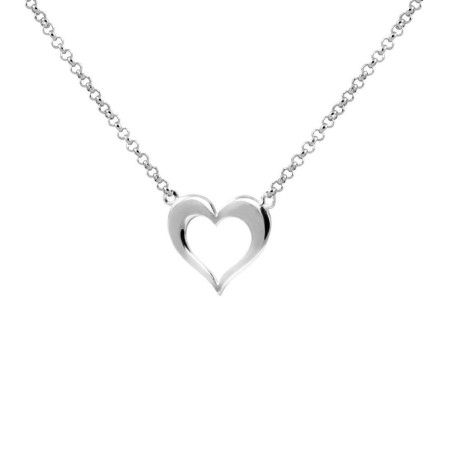 Collar corazón plata