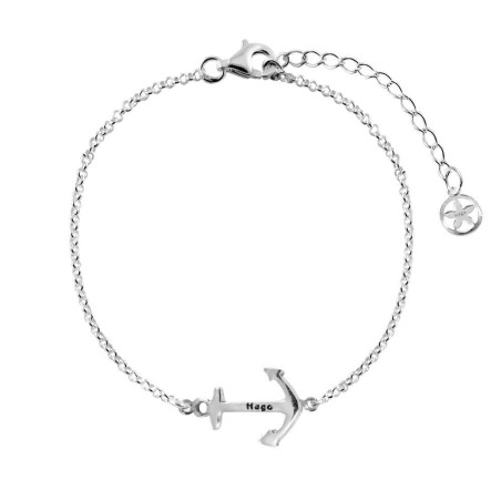 Pulsera ancla plata