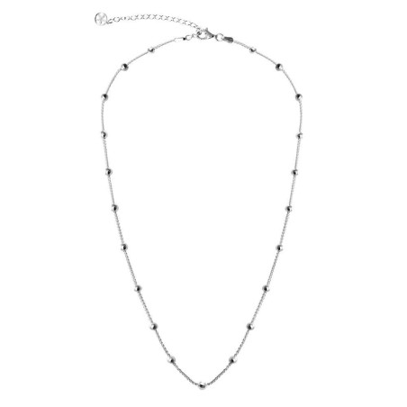 Necklace with herringbone chain and silver balls