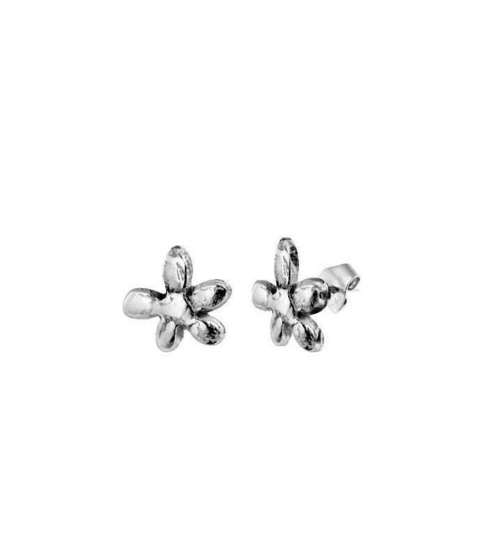 Rugged silver jasmine earring