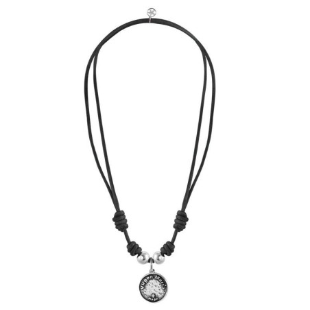 Cordón de cuero con medalla Virgen María – Collares de plata – vista 8