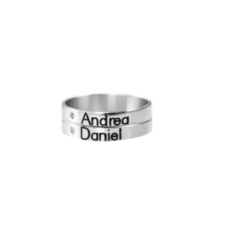 Anillo Deseos con 2 circonitas – Anillos personalizados