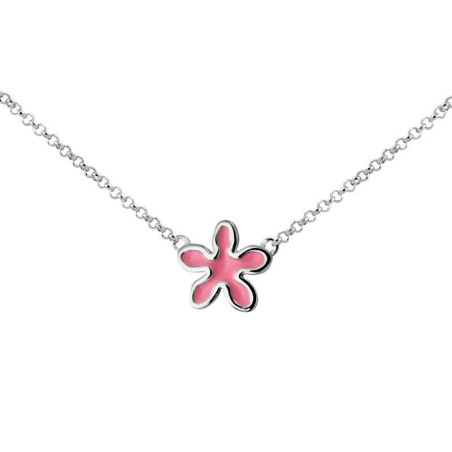 Enameled Jasmine necklace – Silver necklaces