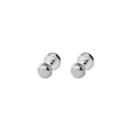 Silver ball baby earring