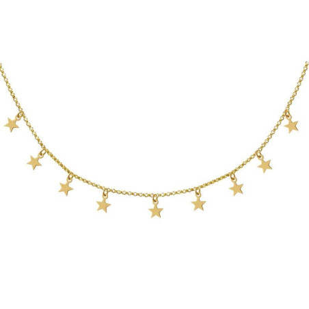 Gargantilla estrellas plata baño oro