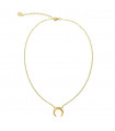 Gold Necklace Inverted Moon