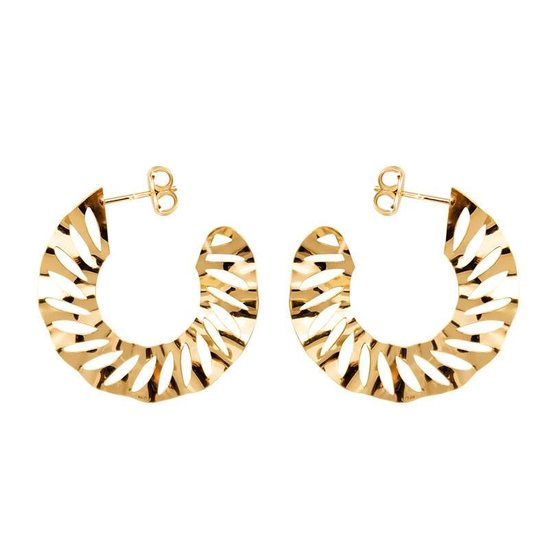 Zigzag Gold Plated Earrings