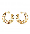 Zigzag gold-plated earrings