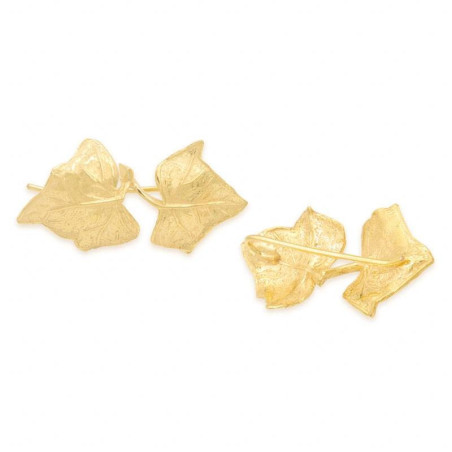 Earrings leaves with pearls – Silver earrings