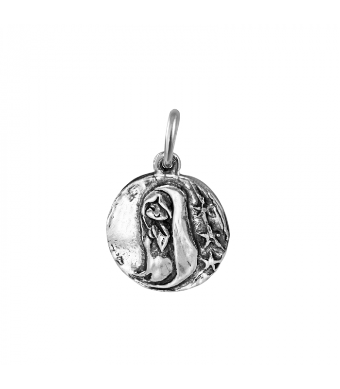 Silver Virgin medal pendant