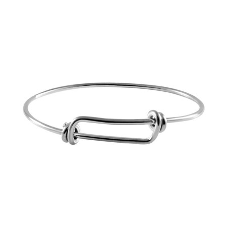 Sliding knot bracelet in silver