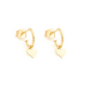 Heart hoop earrings