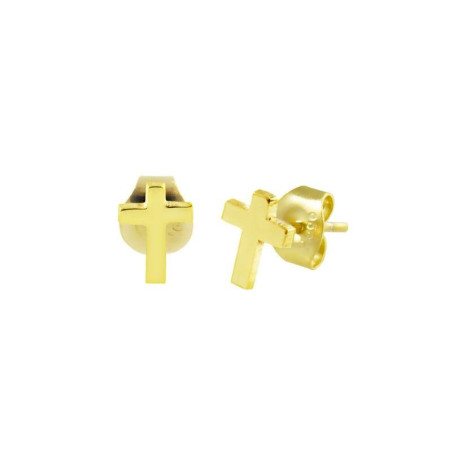 Gold cross earrings for communion gift