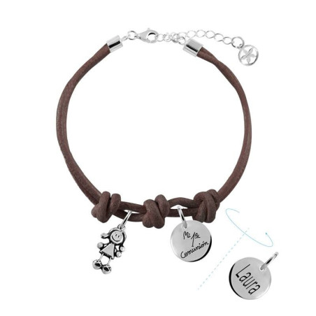 brown leather bracelet girl