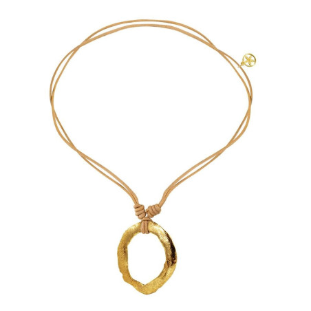 Collar aro deforme chapado en oro